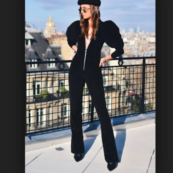 We Wore What 70’s Corduroy Retro Flare Jumpsuit